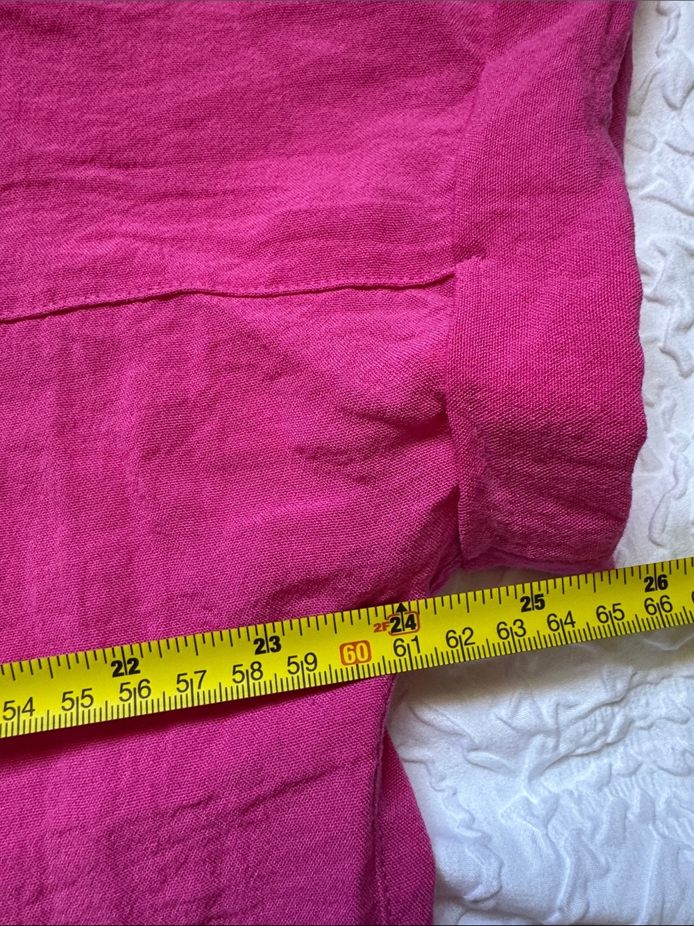 John Mark Fuchsia Button-Front Short Sleeve Shirt - Picture 7 of 10